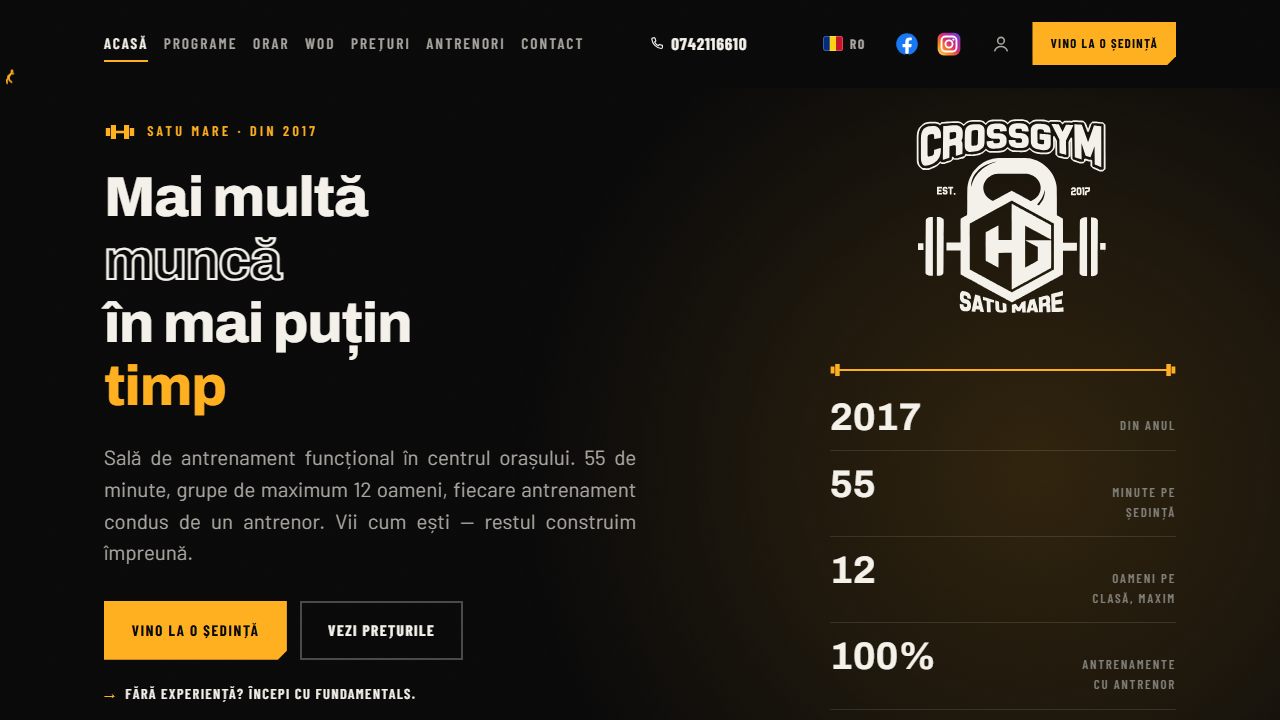 Crossgym Satu Mare — sală de fitness